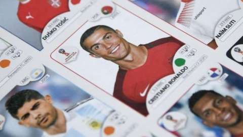 Panini World Cup stickers including Cristiano Ronaldo