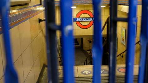 Barriers closed at Leicester Square station