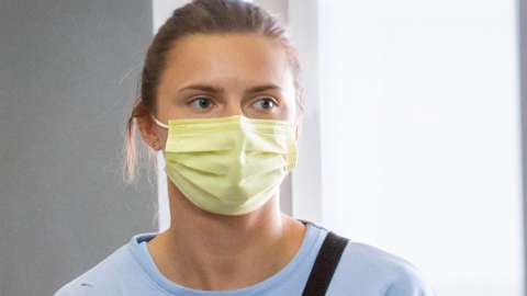 Krystina Timanovskaya at Narita international airport on 4 August 2021 in Tokyo, Japan