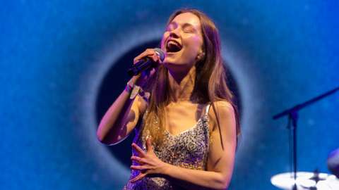 Sigrid performs at Glastonbury Festival