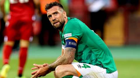 Shane Duffy dejected at full-time