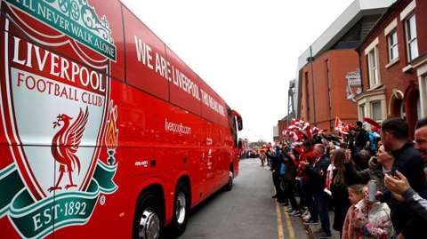 Liverpool team bus
