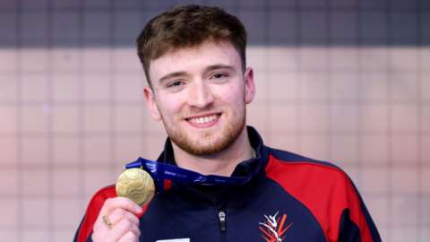 Matty Lee with his gold medal