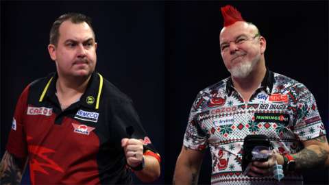 Kim Huybrechts (left) and Peter Wright