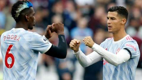 Paul Pogba and Cristiano Ronaldo