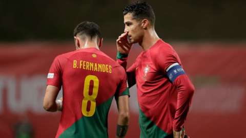 Bruno Fernandes and Cristiano Ronaldo