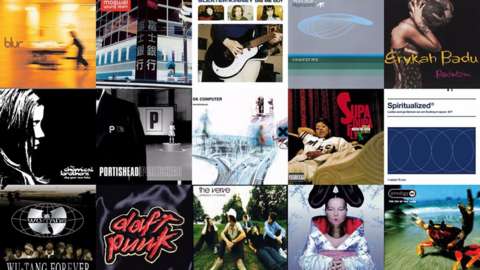 The covers of the 15 albums from 1997