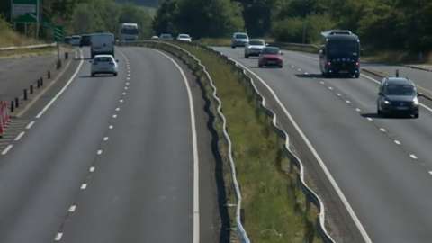 Buckling central reservation barriers on the A63