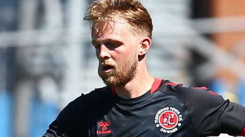 Max Clark playing for Fleetwood Town in a pre-season friendly