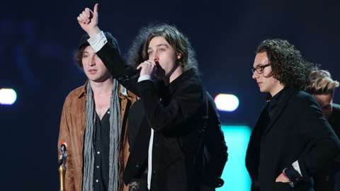 Catfish and the Bottlemen accepting their award