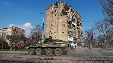 Pro-Russian forces in Mariupol
