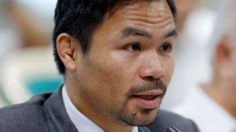 Philippine Senator and boxer Manny Pacquiao