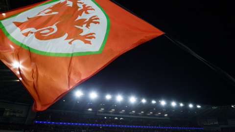 FAW Wales flag at Cardiff City Stadium