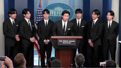 The K-pop boy band went to the White House to discuss the rise in anti-Asian hate in the US.