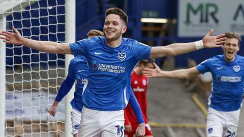 George Hirst scores for Portsmouth