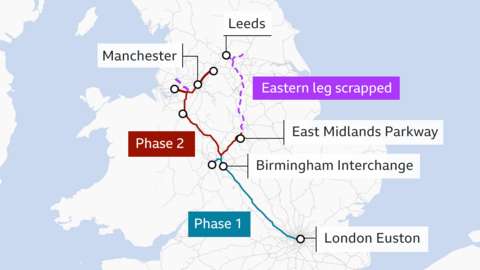 Northern Powerhouse Rail Map Northern Powerhouse Rail - Bbc News