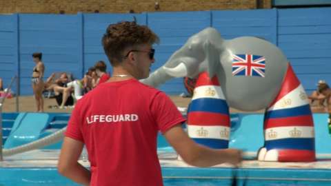 Lifeguard at The Strand, Gillingham