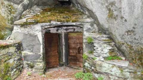Old doors to a cave