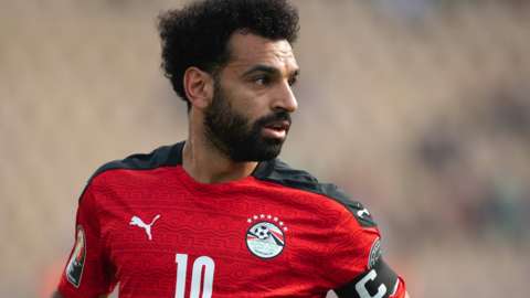 Mohamed Salah in action for Egypt
