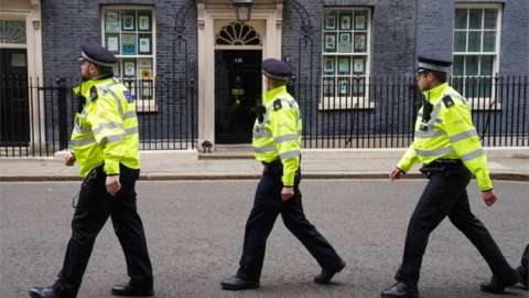 Police outside 10 Downing St