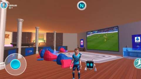 Image of Serie A game being staged in the metaverse