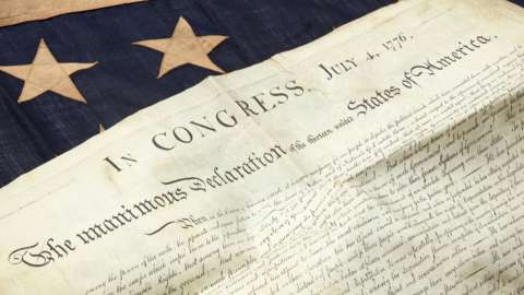 A signer's copy of the 1776 Declaration of Independence