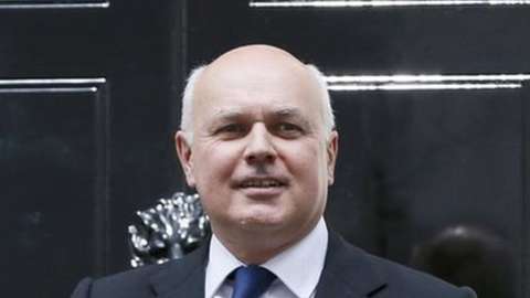 Work and Pensions Secretary Iain Duncan Smith outside Downing Street