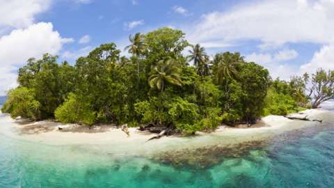 Wickham Island, Marovo Lagoon in the Solomon islands