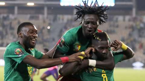 Cameroon celebrate