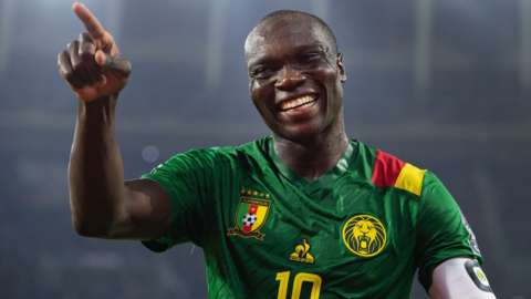 Vincent Aboubakar in action for Cameroon