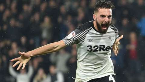 Graeme Shinnie made 92 appearances for Derby after being signed in July 2019
