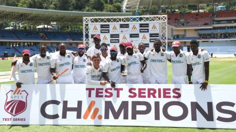 West Indies after winning the Test series