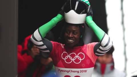 Simidele Adeagbo at the Pyeongchang 2018 Winter Olympic Games