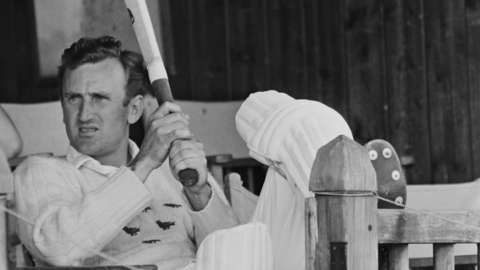 Ted Dexter waiting to bat for Sussex