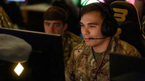 Army personnel at Insomnia Games Festival