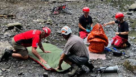 Rescuers at the scene