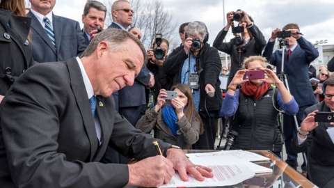 In April 2018, Vermont governor Phil Scott faced criticism when he signed a package of gun-related laws.