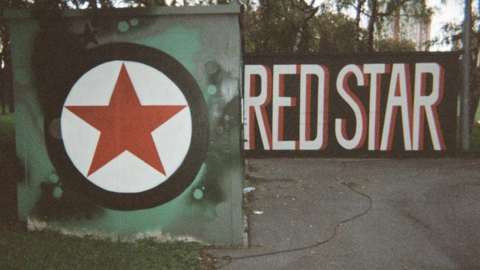 Red Star artwork by the club's Stade Bauer ground