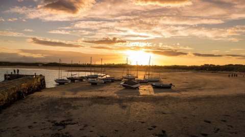 Sunset at Beadnell