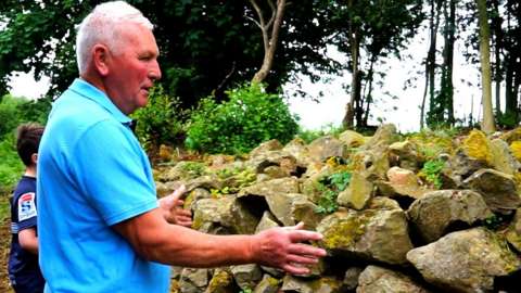 A historical group was instrumental in discovering a crannog made from stone near Lough Neagh.