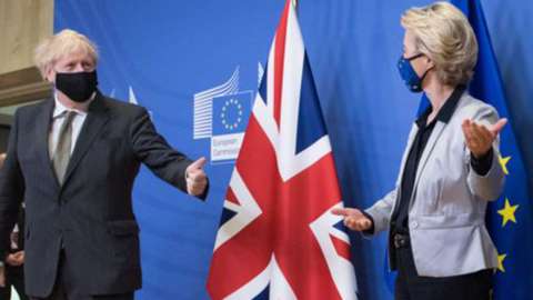 Boris Johnson and Ursula von de Leysen