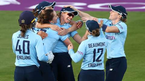 England women celebrate