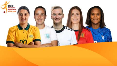 Sam Kerr, Beth Mead, Alexandra Popp, Alexia Putellas and Wendie Renard.
