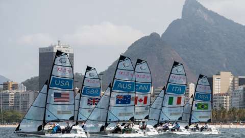 Action from the sailing events at the Rio Paralympics