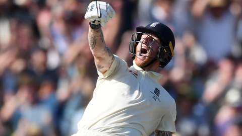 England's Ben Stokes celebrates beating Australia at Headingley in the 2019 Ashes