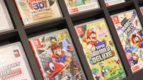Mario video games on a shelf