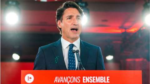 Trudeau speaks on election night