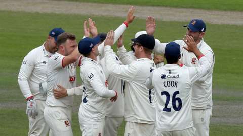 Essex celebrate a wicket