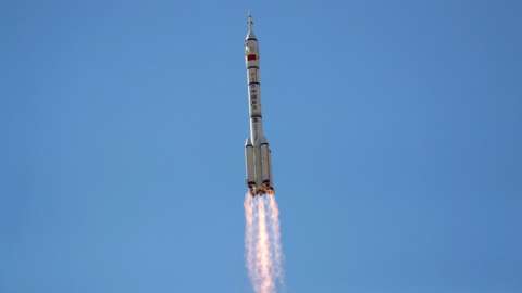 Rocket carrying the Shenzhou-12 spacecraft and three astronauts takes off from Jiuquan Satellite Launch Center