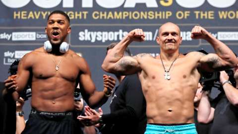 Anthony Joshua and Oleksandr Usyk